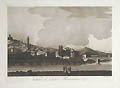 Veduta di Castel Fiorentino View of Fiorentino Castle Picturesque Views of Tuscany Original Aquatint Engraving by the Italian artist Giovanni Pera