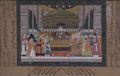 A Sultan At His Court Original Illuminated Miniature Painting by a Persian School Artist