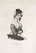 A girl in her native costume from the Maconnaise region of France Original Lithograph by Charles Philipon