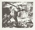 Maine Fisherman Original Lithograph by the American artist Henry Clarence Pitz also known as Henry C. Pitz
