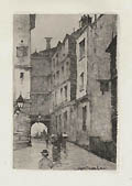 Inner Temple Lane Original Etching by Charles Adams Platt