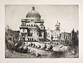 Christian Science Church Boston Original Etching and Drypoint Engraving by the American artist George Taylor Plowman