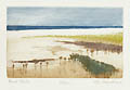 Sand Flats Original Color Etching and Aquatint by the American artist Olga Poloukhine