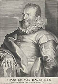 Joannes van Ravesteyn Original Engraving by the Dutch artists Paulus Pontius and Anthony Van Dyck