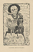 Revolutionary Skeleton or Calavera Revolucionaria Original Engraving by the Mexican artist Jose Guadalupe Posada