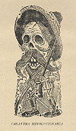 Skeleton of a Revolutionary Follower of Zapata or Calavera de un Revolucionario Zapatista Original Engraving by the Mexican artist Jose Guadalupe Posada