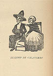 Dialogo de Calaveras Un Charro y Si Amor or Dialogue of Skeletons A Horseman and his love Original Engraving by the Mexican artist Jose Guadalupe Posada