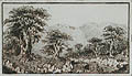 Italian Landscape View Original Drawing by Beynon Puddicombe