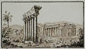 Ruins Near Rome Original Drawing by Beynon Puddicombe