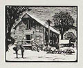 Pike County Grist Mill Original Woodcut by Herbert Pullinger