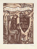 Ex Libris Mary Alice Ercolini Original Woodcut by the Spanish artists Pedro Quetglas Ferrer known as Xam