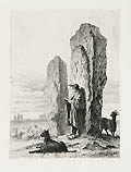 Menhirs de Meneck Monoliths of Meneck Original Etching by the French artist Armand Queyroy also listed as Mathurin Louis Armand Queyroy published for the Societe des Aqua Fortistes Eaux Fortes Modernes by Cadart and F Chevalier and A Cadart and Luquet