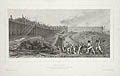 Chemin de Ronde Expedition the Siege of Rome Curved Walkway Fortification Original Lithograph by the French artist Denis Auguste Raffet