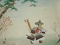 Minamoto no Yoshitsune Journeying to Kisegawa Original Painting on Silk by the Japanese artist Reiko
