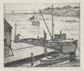 Martha's Vineyard Original Etching by The American artist Edna Reindel