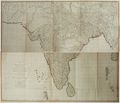 A New Map of Hindoostan from the Latest Authorities Chiefly from the Actual Surveys made by Major James Rennell Surveyor General to the Honourable East India Company Original 18th century Engraving by the Cartographer James Rennell