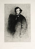 M. A. Cadart Fondateur de la Societe des Aqua Fortistes Portrait of Alfred Cadart Founder of the Society of Etchers Original Etching by the French artist Theodule Augustin Ribot also listed as Theodule Ribot published for the Societe des Aqua Fortistes Eaux Fortes Modernes by A Cadart and Luquet
