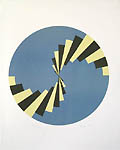 Blue Spiral Original Lithograph by the British artist Brian Rice