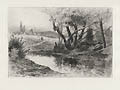 A Summer Afternoon Original Etching by the American artist Henry Webster Rice
