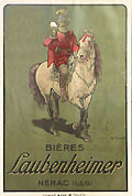 Laubenheimer Beer Original Lithographic Poster by Georges Ripart