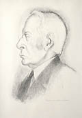Portrait of Dr. Charles William Eliot Original Lithograph by the Canadian American artist Boardman Robinson
