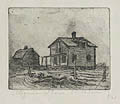 Abandoned Farm Original Etching by Walter Paul Robinson