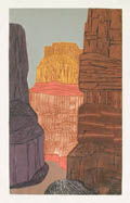 Canyon Original Deep Etching and Aquatint by the American artist John Ross