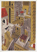 Metropolis Original Aquatint Engraving by the American artist John Ross