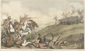 The Battle from The English Dance of Death Original Aquatint and Etching by the British satirical artist Thomas Rowlandson