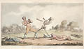 The Death Blow from The English Dance of Death Original Aquatint and Etching by Thomas Rowlandson