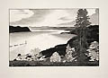 A Summer Day Original Wood Engraving by the American artist Rudolph Ruzicka