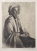 Alte Frau Old Woman Original Drypoint Engraving by Walter Sandstein