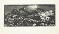 Lueurs Twilight Original Etching and Aquatint by the Spanish artist Juvenal Sanso