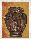 Pottery Original Monotype by the American artist Italo Scanga