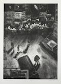 Halloween Parade Original Etching and Aquatint by the American artist Sarah Sears