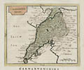 18th Century Map of Caernarvonshire by the British Cartagropher John Seller