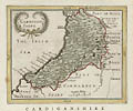 Map of Cardinganshire by the British Cartagropher John Seller