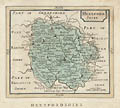 Map of Herefordshire by the British Cartagropher John Seller
