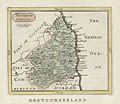 Map of Northumberland by the British Cartagropher John Seller