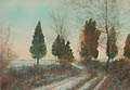Country Road Late Autumn Original Watercolor by Raphael Senseman