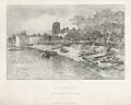 Old Cheyne Walk Original Etching by the British artist Arthur Severn also listed as Joseph Arthur Severn