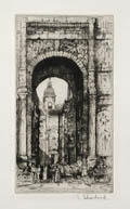 The Black Gate St. John's Besancon Original Etching by the British artist Edward Sharland