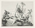 Sudliche Landschaft Southern Landscape Original Etching by the Austrian artist Fritz Silberbauer