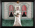 Bride Original Oil Painting on Canvas and Stitched Three Dimensional by the Lithuanian American Audrey Skuodas also listed as Audrone Skuodas
