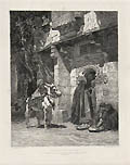 Lady of Cairo Visiting Original Etching by James David Smillie