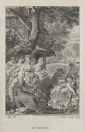 The Seasons Summer Original Engraving by Anker Smith designed by Johann Martin Metz and Caroline Metz