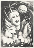 Mardi Gras Original Lithograph by the American artist Ethel Smul aslso listed as Ethel Lubell Smul and Ethel L. Smul