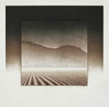 Approaching the Mountains Original Aquatint Engraving by Jean Solombre