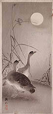 Geese in Moonlight by Ito Sozan