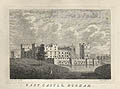Raby Castle Durham Original Engraving by the British artist Samuel Sparrow